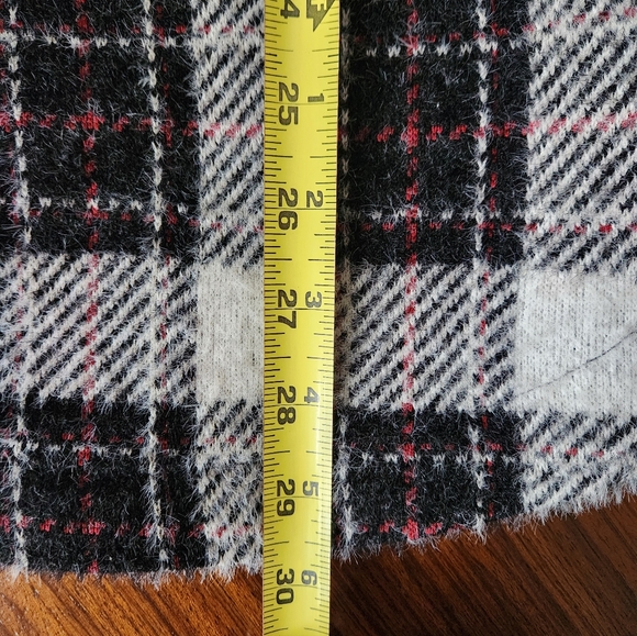 Z Supply Plaid Women's Shirt Jacket - Black/White/Red, Size Small - Picture 12 of 13